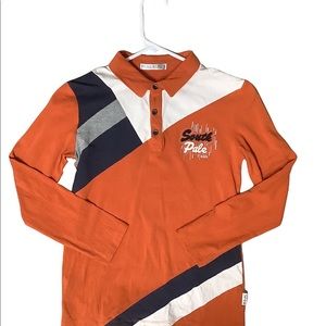 Orange Collared & Buttoned Shirt - Size L (10-12)